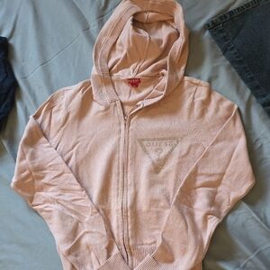 Guess Pink Hooded Cardigan
